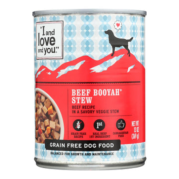 I And Love And You Beef Booyah Stew - Wet Food - Case Of 12 - 13 Oz. - Maras Green