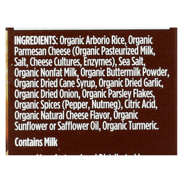 Lundberg Family Farms Risotto Alfredo - Parmesan Cheese - Case Of 6 - 5.5 Oz. - Maras Green