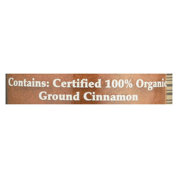 Morton And Bassett 100% Organic Ground Cinnamon - Case Of 3 - 2.3 Oz - Maras Green