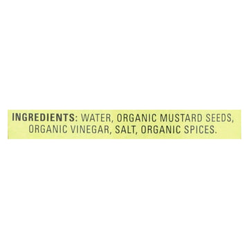 Organic Ville Organic Mustard - Stone Ground - Case Of 12 - 12 Oz. - Maras Green