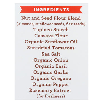 Simple Mills Sun Dried Tomato And Basil Almond Flour Crackers - Case Of 6 - 4.25 Oz. - Maras Green