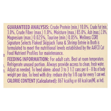 Wellness Pet Products Cat - Can - Tuna - Shrimp - Signature Selects - Case Of 12 - 2.8 Oz - Maras Green