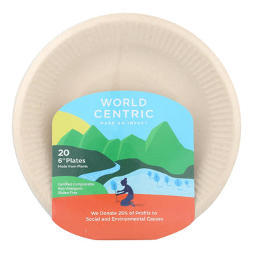 World Centric Ripple Edge Plate - Case Of 12 - 20 Count - Maras Green