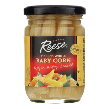 Reese Pickled Whole Baby Corn  - Case Of 12 - 7 Oz - Maras Green