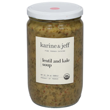Karine & Jeff - Soup Lentil And Kale - Case Of 6-24 Oz - Maras Green
