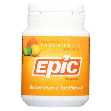 Epic Dental - Xylitol Gum - Fresh Fruit - 50 Pieces - Maras Green