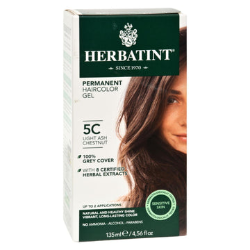 Herbatint Permanent Herbal Haircolour Gel 5c Light Ash Chestnut - 135 Ml - Maras Green