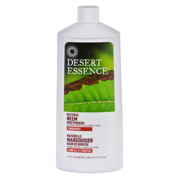 Desert Essence - Mouthwash - Natural Neem - Cinnamint - 16 Oz - Maras Green