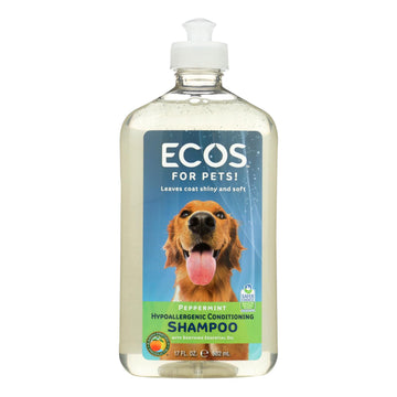 Ecos - Hypoallergenic Conditioning Pet Shampoo - Peppermint - 17 Fl Oz. - Maras Green