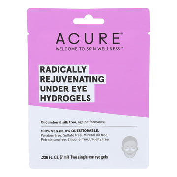 Acure - Under Eye Mask - Radically Rejuvenating Hydrogel - Case Of 12 - 1 Each - Maras Green