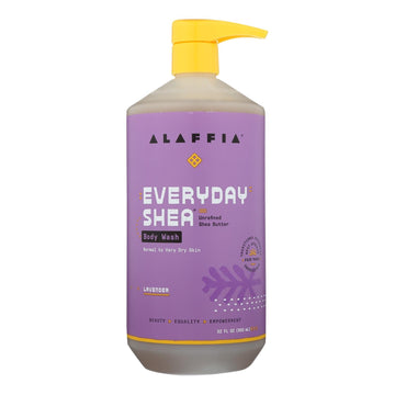 Alaffia - Everyday Body Wash - Shea Lavender - 32 Oz. - Maras Green