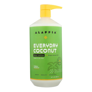 Alaffia - Everyday Lotion - Hydrating Coconut - 32 Fl Oz. - Maras Green