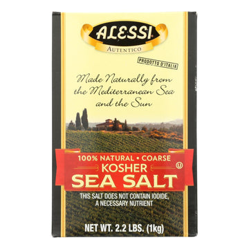 Alessi Kosher Sea Salt - Case Of 6 - 35.3 Oz - Maras Green