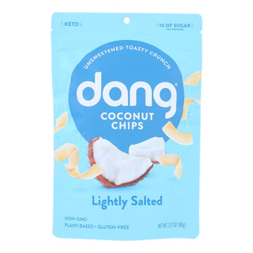 Dang - Toasted Coconut Chips - Lightly Salted - Case Of 12 - 3.17 Oz. - Maras Green