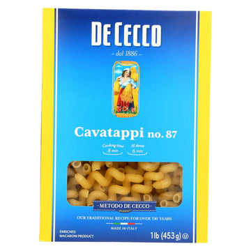 De Cecco Pasta - Pasta - Cavatappi - Case Of 12 - 16 Oz - Maras Green