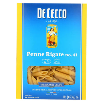 De Cecco Pasta - Pasta - Penne Rigate - Case Of 12 - 16 Oz - Maras Green