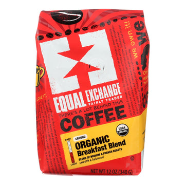 Equal Exchange Organic Drip Coffee - Breakfast Blend - Case Of 6 - 12 Oz. - Maras Green