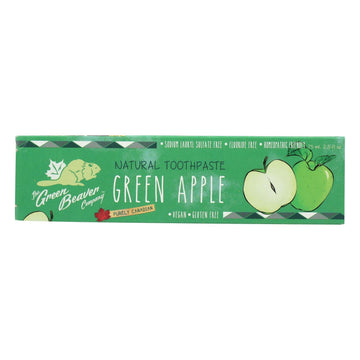 Green Beaverthe Toothpaste - Green Apple Toothpaste - Case Of 1 - 2.5 Fl Oz. - Maras Green