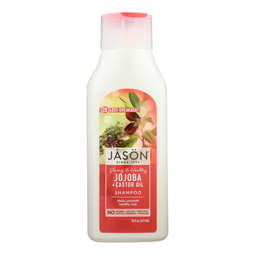 Jason Pure Natural Shampoo Long And Strong Jojoba - 16 Fl Oz - Maras Green