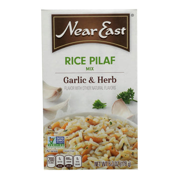 Near East Rice Pilafs - Garlic And Herb - Case Of 12 - 6.3 Oz. - Maras Green