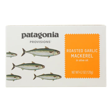 Patagonia Provisions - Mackerel Roasted Garlic - Case Of 10 - 4.2 Oz - Maras Green