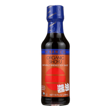 San - J Shoyu Soy Sauce - Organic - Case Of 6 - 10 Fl Oz. - Maras Green
