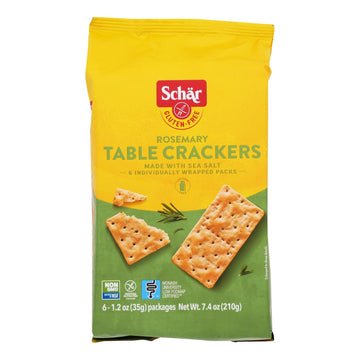 Schar - Crackers Rosemary Table - Case Of 5 - 7.4 Oz - Maras Green