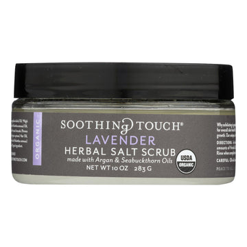 Soothing Touch Scrub - Organic - Salt - Herbal - Lavender - 10 Oz - Maras Green