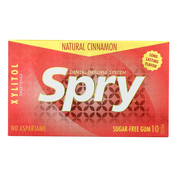 Spry Xylitol Gems - Cinnamon - Case Of 20 - 10 Count - Maras Green
