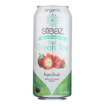 Steaz Lightly Sweetened Green Tea - Super Fruit - Case Of 12 - 16 Fl Oz. - Maras Green