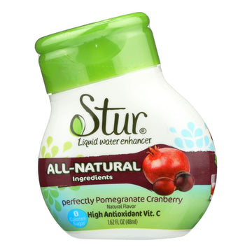 Stur Pomegranate Cranberry Liquid Water Enhancer - Case Of 6 - 1.62 Fz - Maras Green