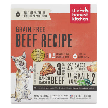 The Honest Kitchen - Dog Food - Grain - free Beef Recipe - Case Of 6 - 2 Lb. - Maras Green