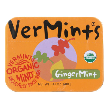 Vermints Breath Mints - All Natural - Gingermint - 1.41 Oz - Case Of 6 - Maras Green