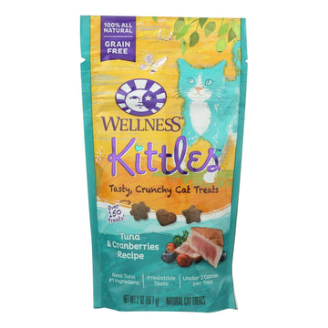 Wellness Pet Products Cat Treat - Kittles - Tuna & Cranberry - Case Of 14 - 2 Oz - Maras Green