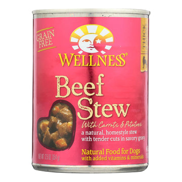 Wellness Pet Products Dog Food - Beef With Carrot And Potatoes - Case Of 12 - 12.5 Oz. - Maras Green